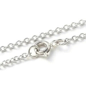 Surgical Stainless Steel Rolo Chain Necklace 16" Long 2mm Links Spring Clasp